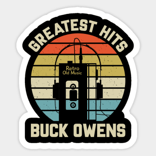 Greatest Hits Buck Retro Walkman Owens Vintage Art Sticker